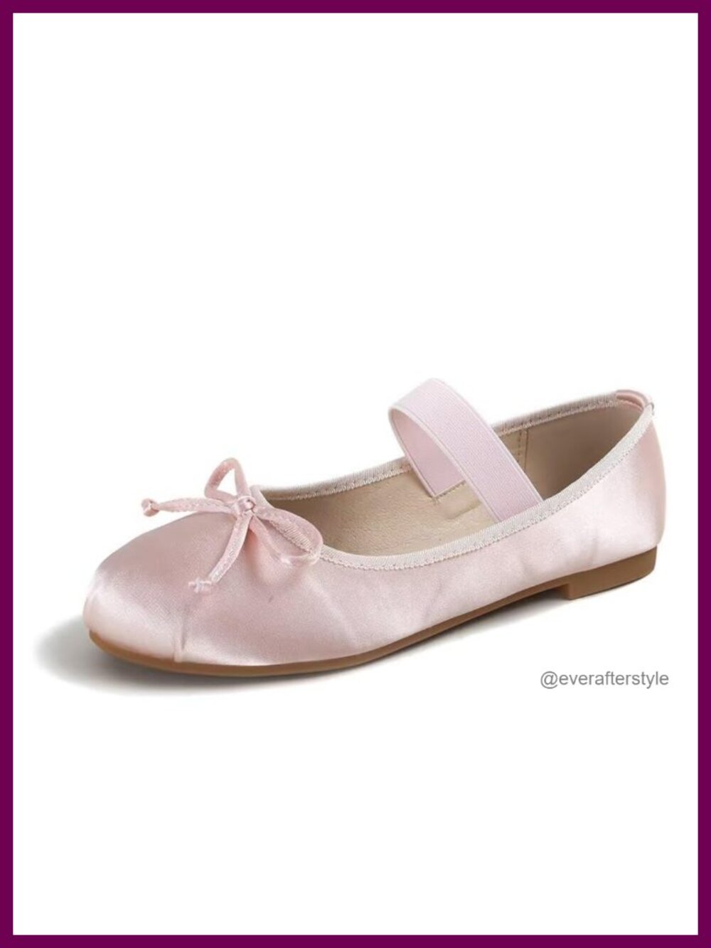 Satin Mary Jane Flats Round Toe Dress Shoes with Elastic Strap